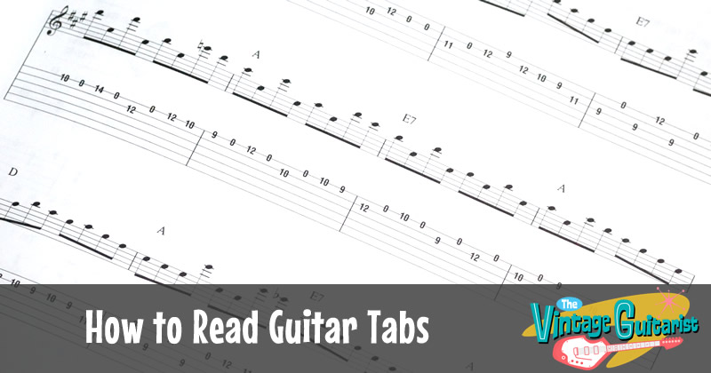 A typical example of some guitar tab