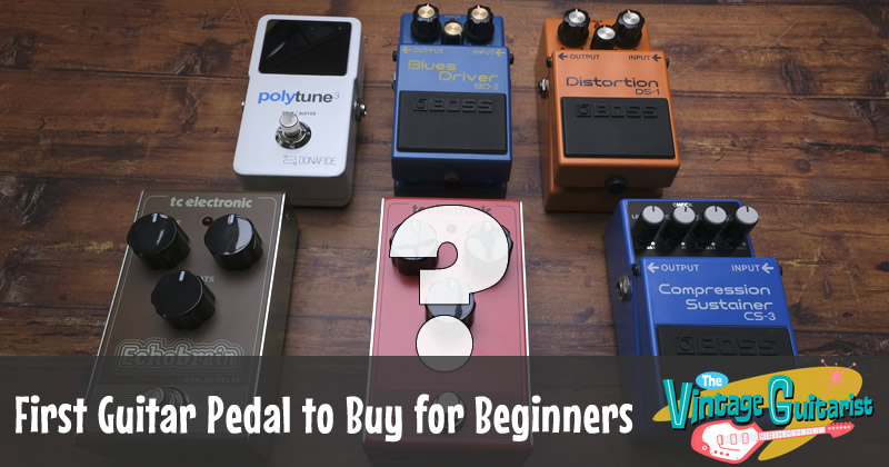 Group of guitar pedals suitable for the beginner guitarist